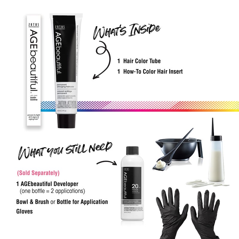 AGE beautiful Permanent Hair Color Dye Liqui Creme | 100% Gray Coverage | Anti-Aging Haircolor | Biotin for Thicker, Fuller Hair | Professional Salon Coloring | 7N Dark Blonde - Image 5